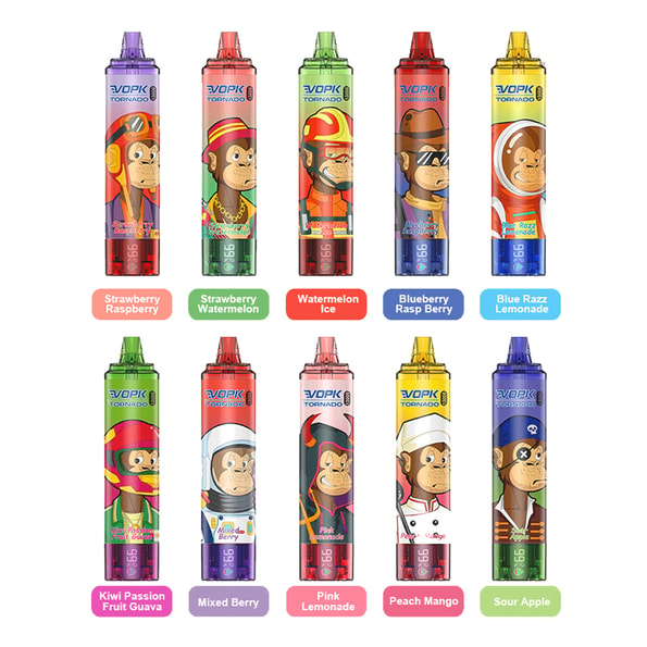 VOPK TORNADO 15000 15k Rookwolken Wegwerp Vape 0% 2% 3% 5% Nicotine 10 Smaken LED Display Fabriek Direct