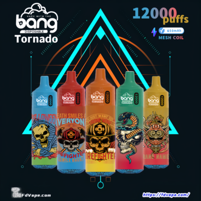 Bang Tornado 12000 Puffs Vape monouso - Dispositivo di vaporizzazione monouso ad alta capacità che offre 12000 puffs