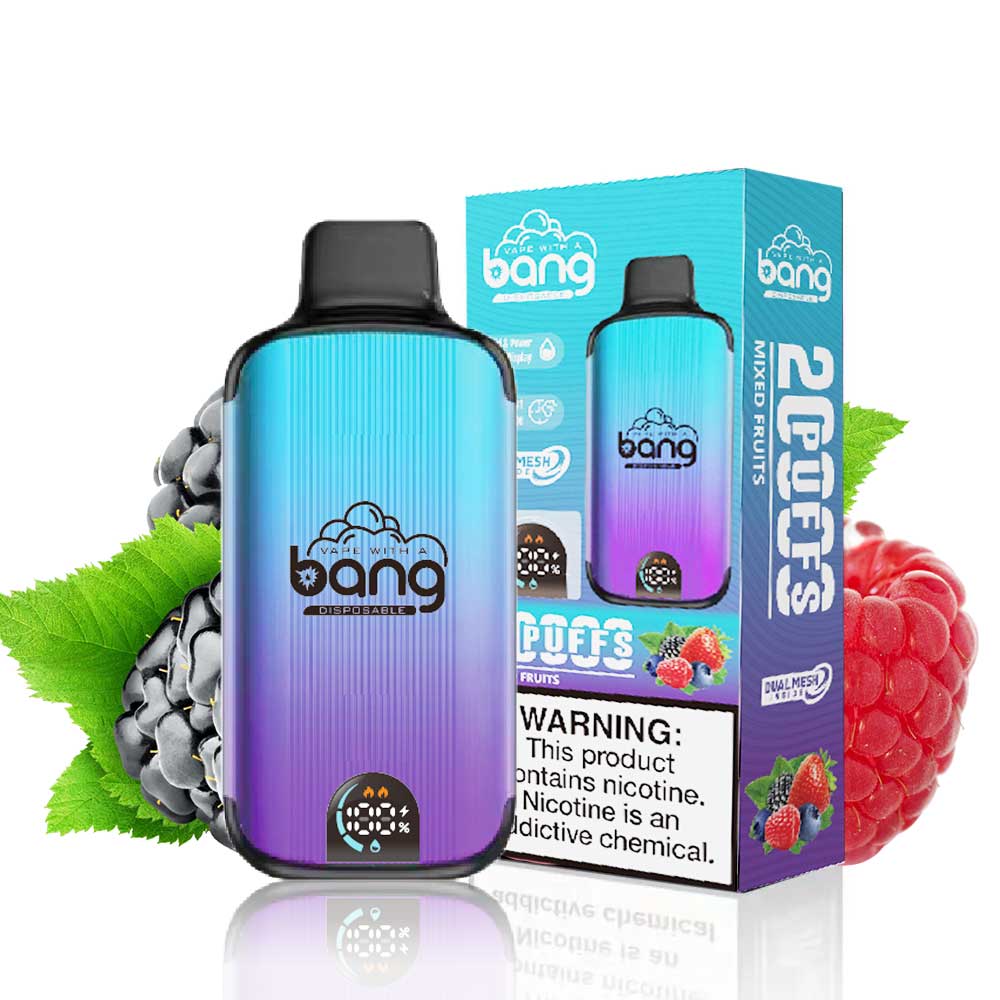 Bang 20000 20k Puffs Disposable Vape 0% 2% 3% 5% Nicotine 15Tastes LED ...