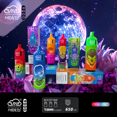 Cloud Bar 9000 Puffs Vape Descartável - Dispositivo vape descartável de alta capacidade que oferece 9.000 baforadas