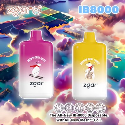 ZGAR ICE BOX 8000 8k Puffs Vape Descartável - Dispositivo vape descartável de alta capacidade que oferece 8.000 baforadas