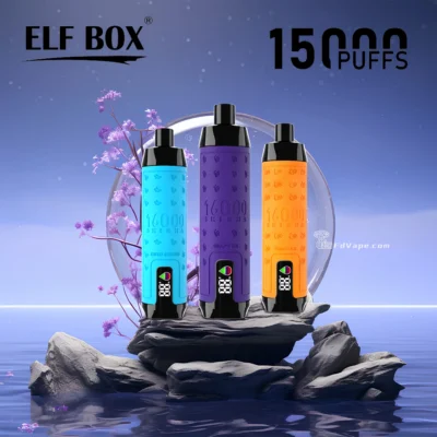 ELF BOX SHISHA 16000 16k Puffs Vape desechable Muchos gustos de nicotina Pantalla LED Recargable E Cigarrillo al por mayor