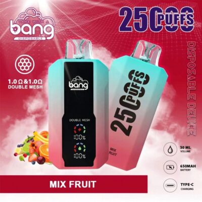 Bang 25000 25k trekjes 0% 2% 3% 5% Nicotine Nieuwe LED-display Wegwerpvape - Vaping-apparaat met hoge capaciteit met LED-display