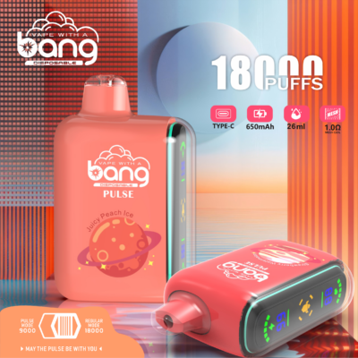 Bang Pulse 18000 Rookwolken Wegwerp Vape 0% 2% 3% 5% Nicotine 12 Smaken LED Display Fabriek Direct