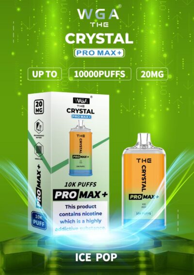 WGA 10k WGA Crystal Pro Max Extra 10000 Puffs Monouso Vape 2% Nikotin 15 Gusti Direttamente dalla Fabbrica