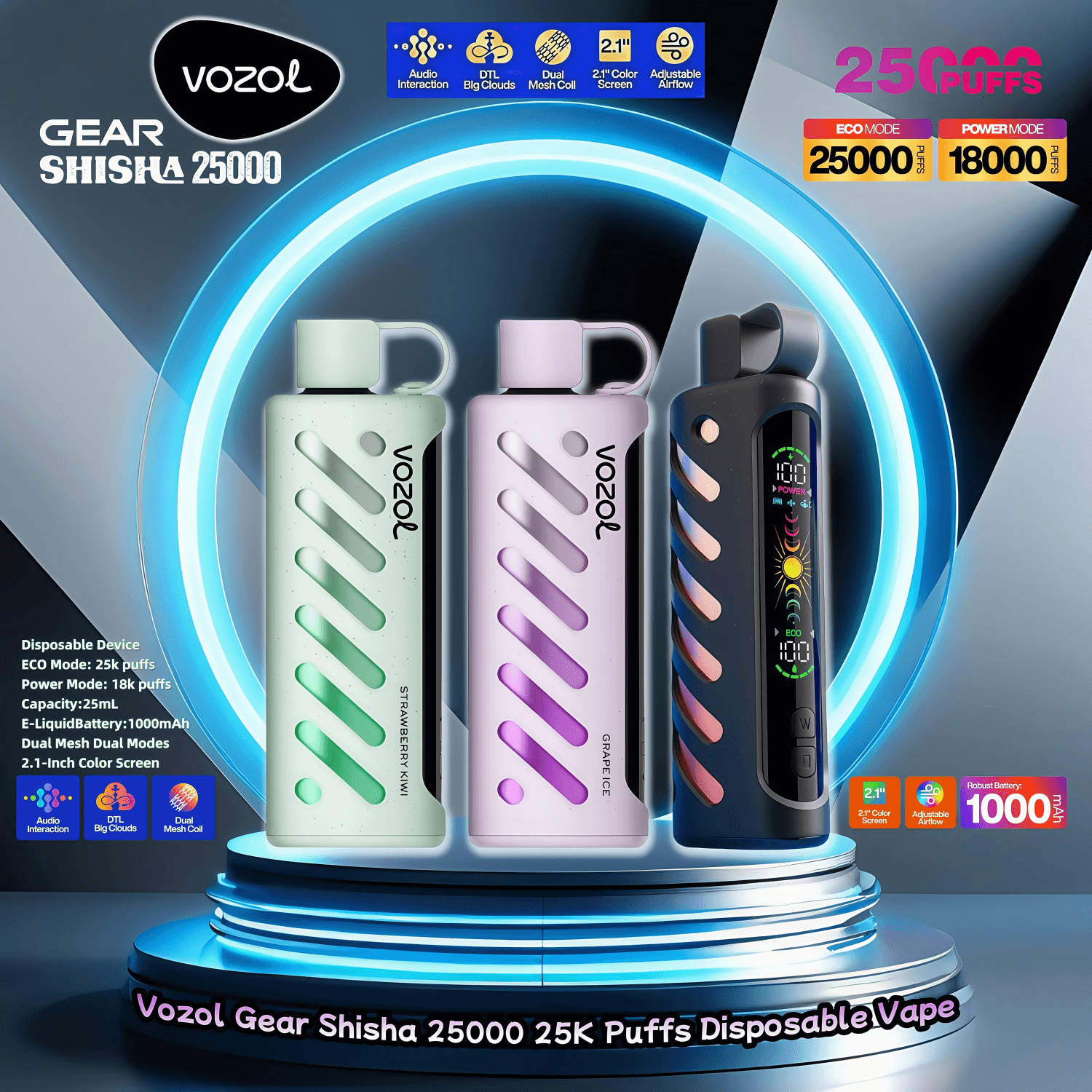 vape vozol 25000 VOZOL GEAR SHISHA 25000 main image 0